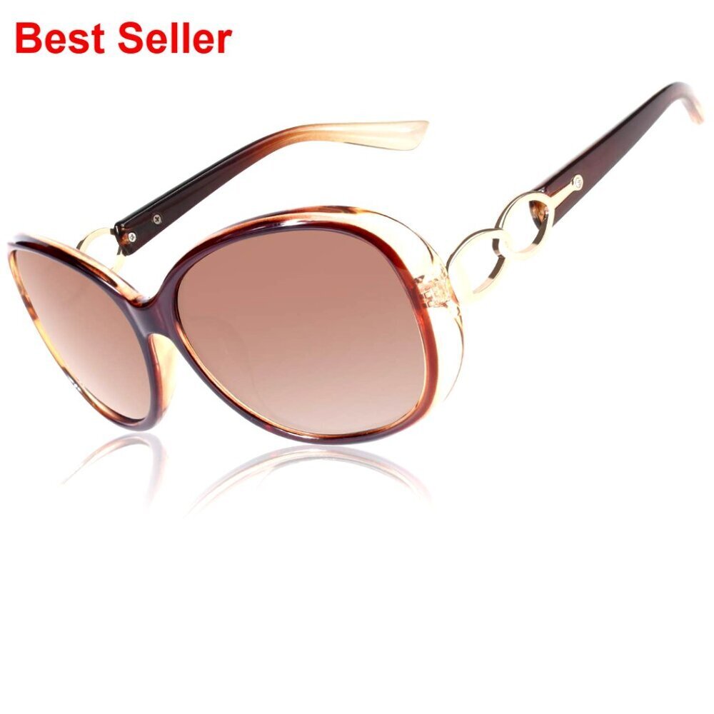 Oversized Polarized Sunglasses Retro Frame UV400 Protection Lightweight